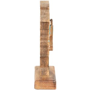 Clayre & Eef 6H2152 Dekoratívny králik hnedý, ružový 15x6x22 cm