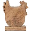 Clayre & Eef 6H2162L Dekoratívny kohút biely, hnedý 18x5x21 cm