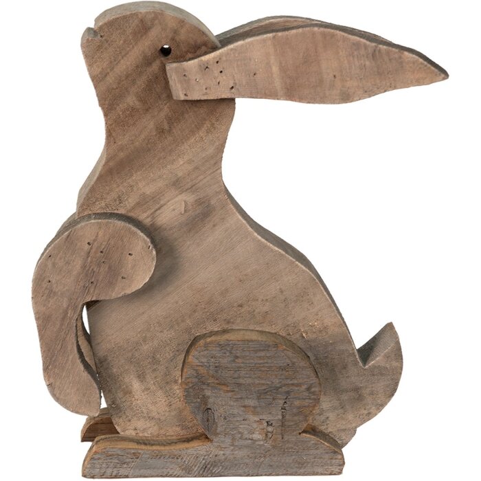 Clayre & Eef 6H2194 Dekoratívny králik hnedý 23x11x33 cm