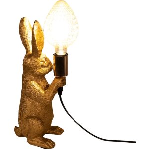 Clayre & Eef 6LMP748 Stolná lampa Rabbit Gold-coloured 13x17x36 cm E27-max 1x60W