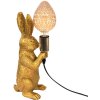 Clayre & Eef 6LMP748 Stolná lampa Rabbit Gold-coloured 13x17x36 cm E27-max 1x60W