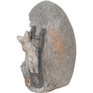 Clayre & Eef 6MG0022 Dekoračné vajíčko sivé 33x25x21 cm
