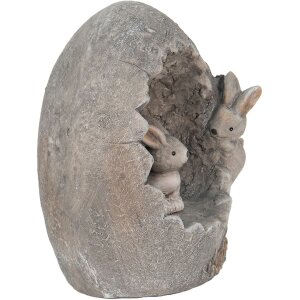 Clayre & Eef 6MG0022 Dekoračné vajíčko sivé 33x25x21 cm
