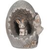 Clayre & Eef 6MG0022 Dekoračné vajíčko sivé 33x25x21 cm