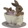 Clayre & Eef 6PR3535 Dekoratívny králik ružový 10x8x9 cm