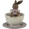 Clayre & Eef 6PR3535 Dekoratívny králik ružový 10x8x9 cm