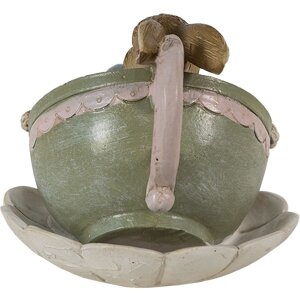 Clayre & Eef 6PR3558 Dekoratívny králik sivý 11x8x7 cm