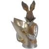 Clayre & Eef 6PR3599 Dekoratívny králik Zlatá farba 16x13x30 cm