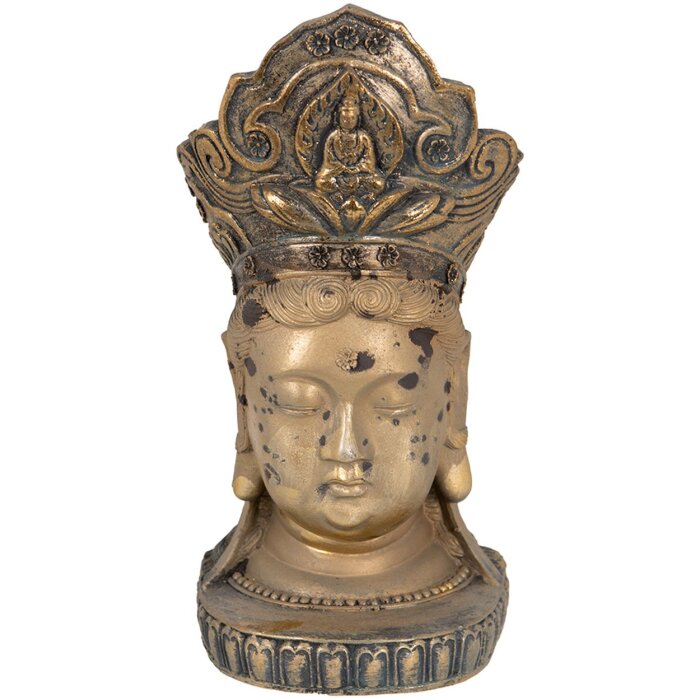 Clayre & Eef 6PR3620 Dekoratívny Budha Zlatá farba 11x9x22 cm