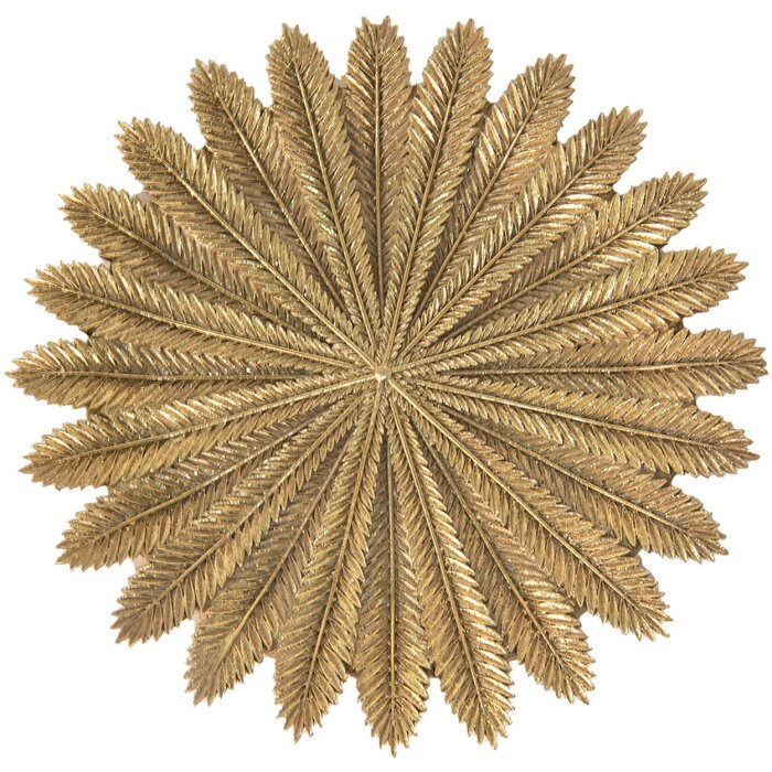 Clayre & Eef 6PR4777 Dekoratívna miska zlatej farby Ø 25x1 cm