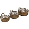 Clayre & Eef 6RO0543 Úložné koše Set of 3 Brown Ø 39x15 cm
