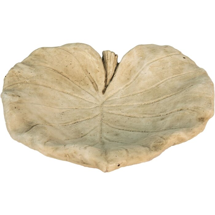 Clayre & Eef 6TE0384 Vtáčie kŕmidlo Leaf Beige 22x22x6 cm