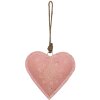 Clayre & Eef 6Y4813L Šperk s príveskom Srdce ružové 14x4x14 cm