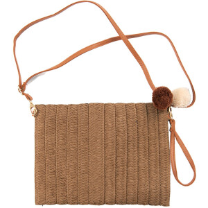 Clayre & Eef JZBG0260CH Dámska taška hnedá 27x3x20 cm