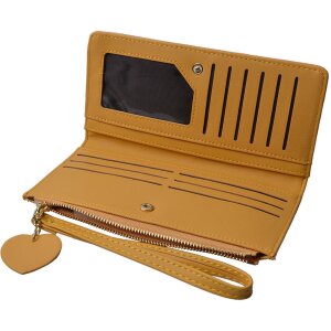 Clayre & Eef JZWA0133Y Peňaženka žltá 19x11 cm
