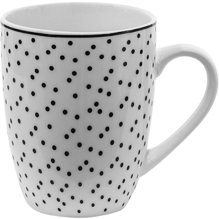 Hrnček Clayre & Eef SDMU biely, čierny 350 ml