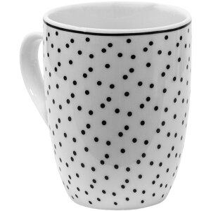 Hrnček Clayre & Eef SDMU biely, čierny 350 ml