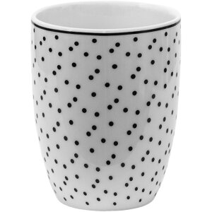 Hrnček Clayre & Eef SDMU biely, čierny 350 ml