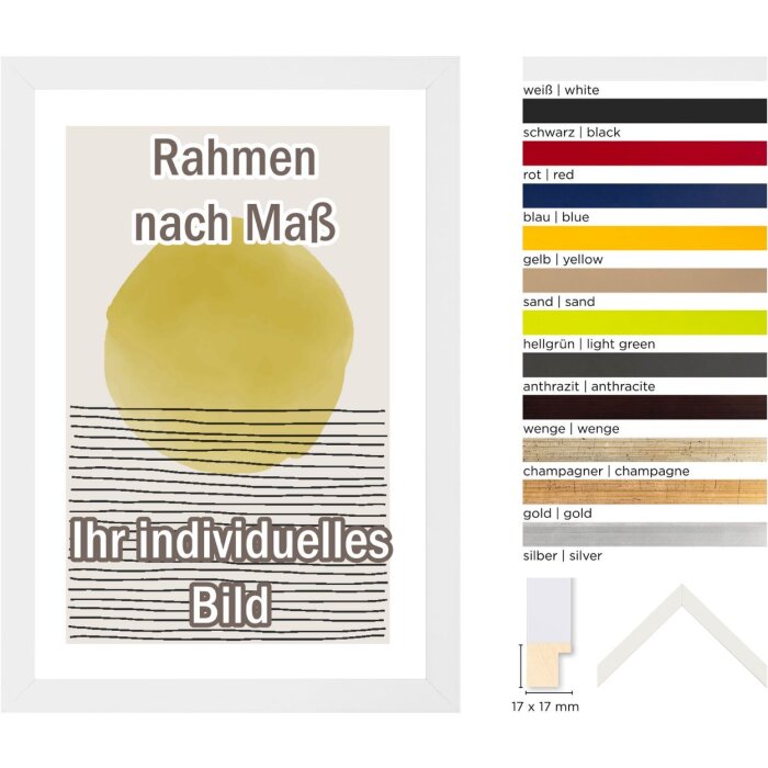 Drevený rám Walther Barcelona blokový profil 2 typy skla