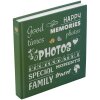 Henzo Jumbo Fotoalbum Wording zelený 30x30 cm 100 stránok