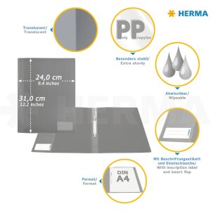 HERMA voľný zakladač PP DIN A4 240x310 mm
