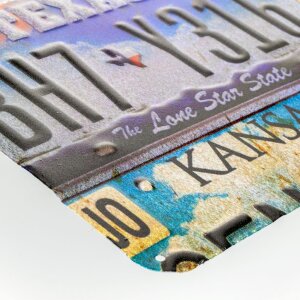 ZEP plechová značka ROUTE 66 viacfarebná 43x57x0,4 cm