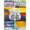 ZEP plechová značka ROUTE 66 viacfarebná 43x57x0,4 cm