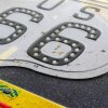 ZEP plechová značka ROUTE 66 viacfarebná 43x57x0,4 cm