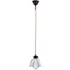 Clayre & Eef 5LL-6223 Závesná lampa Tiffany Ø 18x115 cm E14-max 1x25W Biela - Hnedá