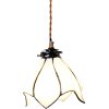 Clayre & Eef 5LL-6223 Závesná lampa Tiffany Ø 18x115 cm E14-max 1x25W Biela - Hnedá