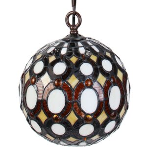 Clayre & Eef 5LL-6270 Závesná lampa Tiffany Ø 20x116 cm E14-max 1x25W Žltá