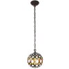 Clayre & Eef 5LL-6270 Závesná lampa Tiffany Ø 20x116 cm E14-max 1x25W Žltá