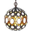 Clayre & Eef 5LL-6270 Závesná lampa Tiffany Ø 20x116 cm E14-max 1x25W Žltá