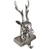 Clayre & Eef 6AL0070 Držiak vianočnej pančuchy sob 12x7x28 cm Strieborná farba