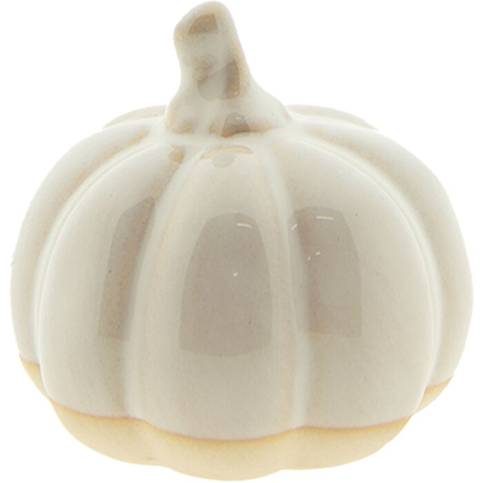 Clayre & Eef 6CE1499 Dekorácia Tekvica Ø 9x8 cm béžová - hnedá
