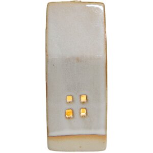 Clayre & Eef 6CE1506 Dekorácia domček s LED diódami 5x5x12 cm béžová
