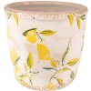 Clayre & Eef 6CE1529S Dekorácia Kvetináč Ø 14x14 cm Žltá