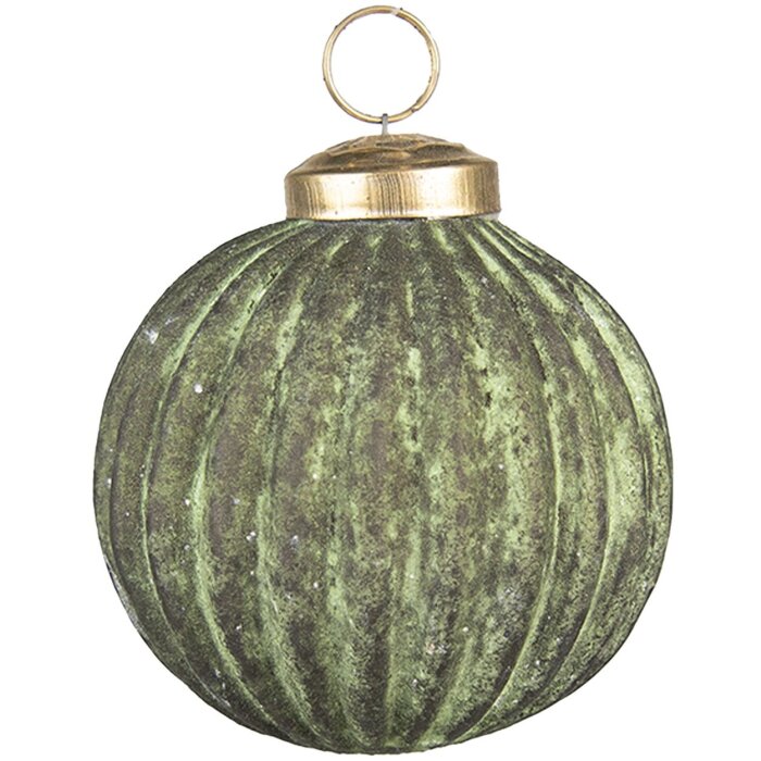 Clayre & Eef 6GL3793 Vianočné ozdoby Ø 7x7 cm Zelené vianočné ozdoby