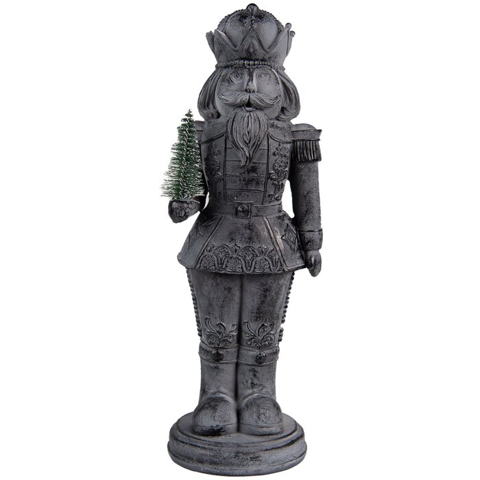 Clayre & Eef 6PR4745Z Dekorácia Luskáčik s vianočným stromčekom 12x10x32 cm