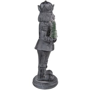 Clayre & Eef 6PR4745Z Dekorácia Luskáčik s vianočným stromčekom 12x10x32 cm