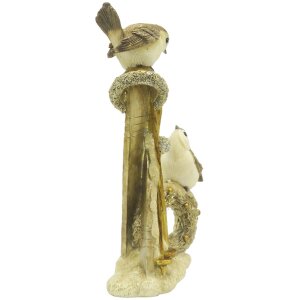 Clayre & Eef 6PR4864 Dekorácia Vtáky 11x5x18 cm hnedá