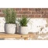 Clayre & Eef 6TE0403S Kvetináč Ø 14x11 cm sivý - béžový
