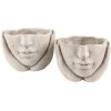 Clayre & Eef 6TE0413S Kvetináč 17x17x11 cm Sivá - béžová