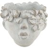 Clayre & Eef 6TE0418S Kvetináč 12x9x10 cm sivý - béžový
