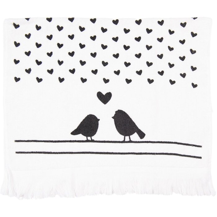 Uterák pre hostí Clayre & Eef CTLBS 40x66 cm Black - White