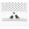 Uterák pre hostí Clayre & Eef CTLBS 40x66 cm Black - White