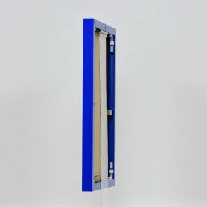 Efektný hliníkový rám na obrazy Quadro 20x30 cm modré číre sklo MDF zadný panel