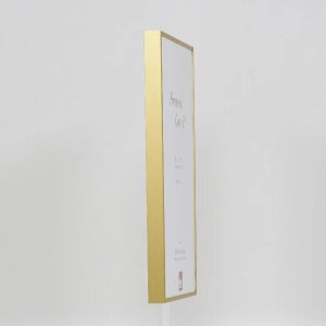 Efektný hliníkový rám na obrazy Quadro 25x70 cm zlaté číre sklo MDF zadný panel