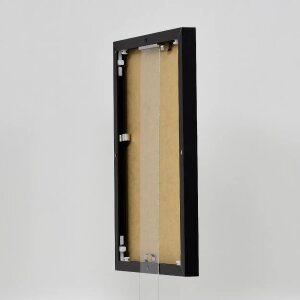 Efektný hliníkový rám na obrazy Quadro 50x50 cm čierny s vysokým leskom a čírym sklom
