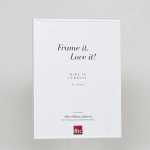 Efektný hliníkový rám na obrazy Quadro 50x60 cm biele číre sklo